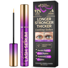 NutraHarmony Lash Serum bottle close-up for daily lash nourishment