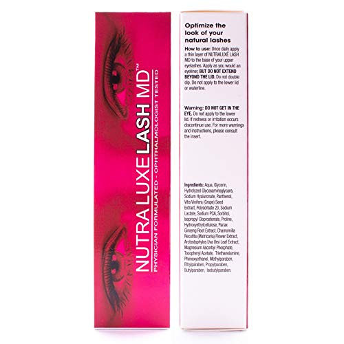 NutraLuxe Md Lash Enhancer packaging outside view