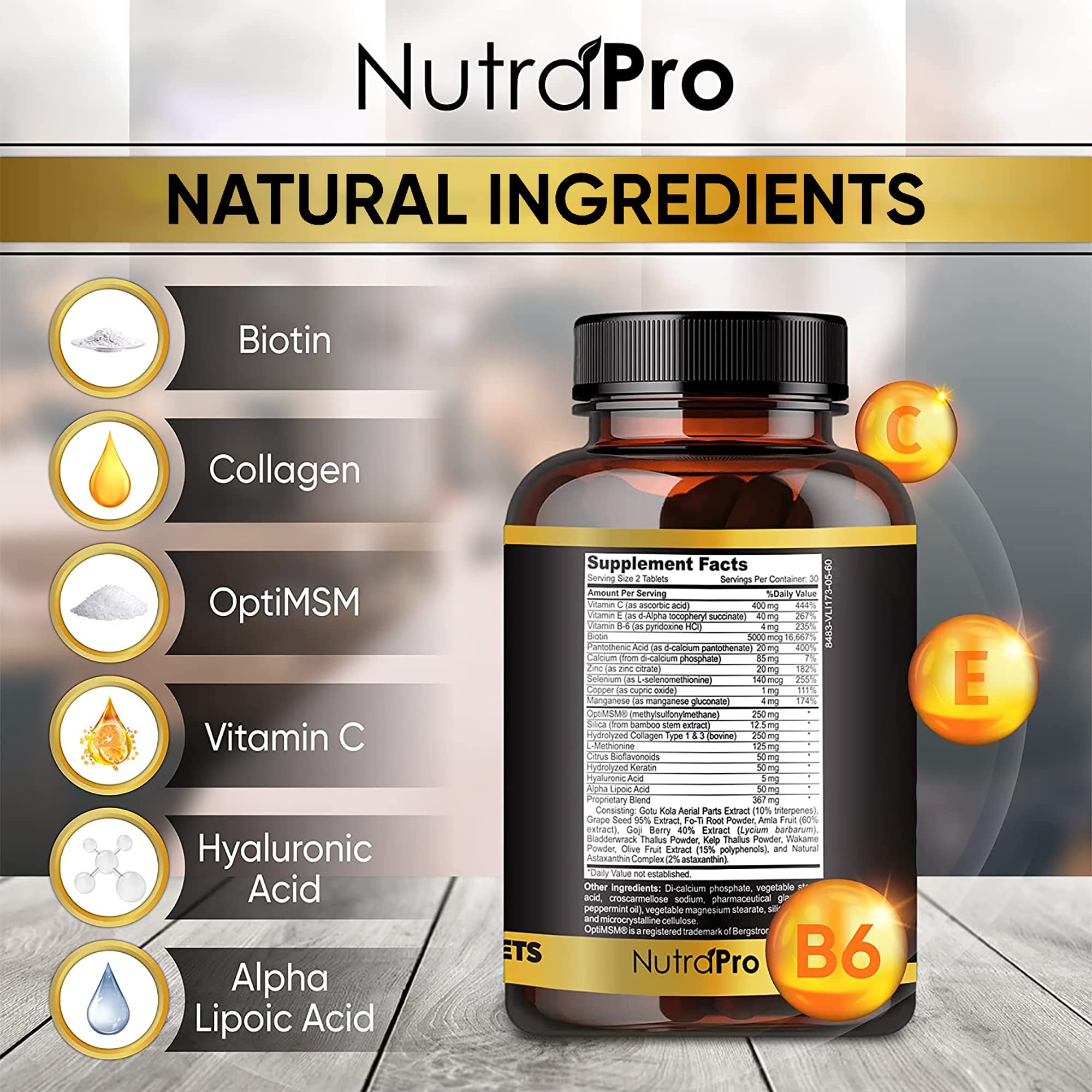 NutraPro hair beard growth support image suggests potential beard fullness
