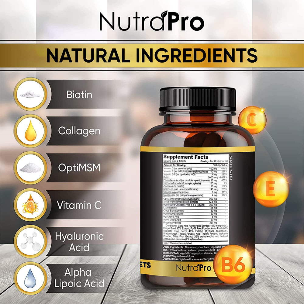 NutraPro hair beard growth support image suggests potential beard fullness