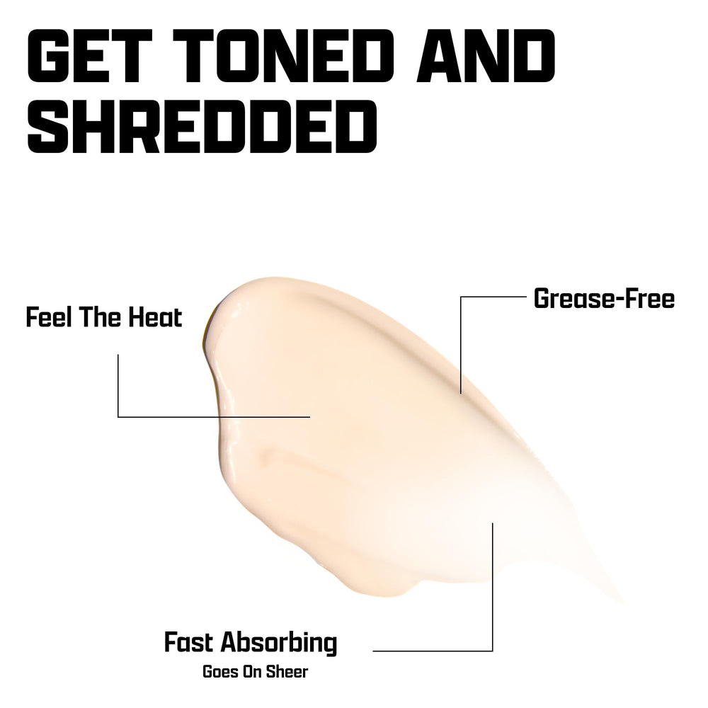 Nutrex Defining Gel in-use on thighs demonstrates target-area toning