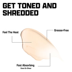 Nutrex Defining Gel in-use on thighs demonstrates target-area toning