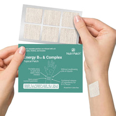 NUTRI-PATCH energy b12 complex patch closeup for on-the-go energy