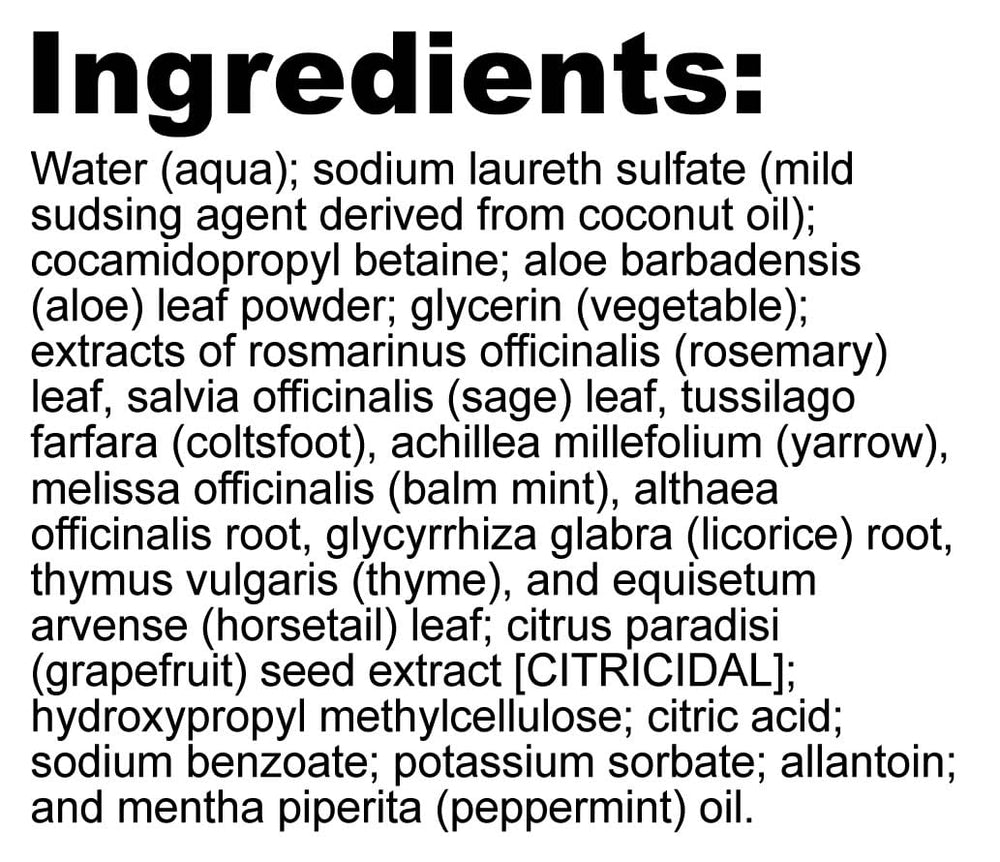 NutriBiotic cleanser botanicals closeup—aloe and grapefruit seed extract support soothing daily use.