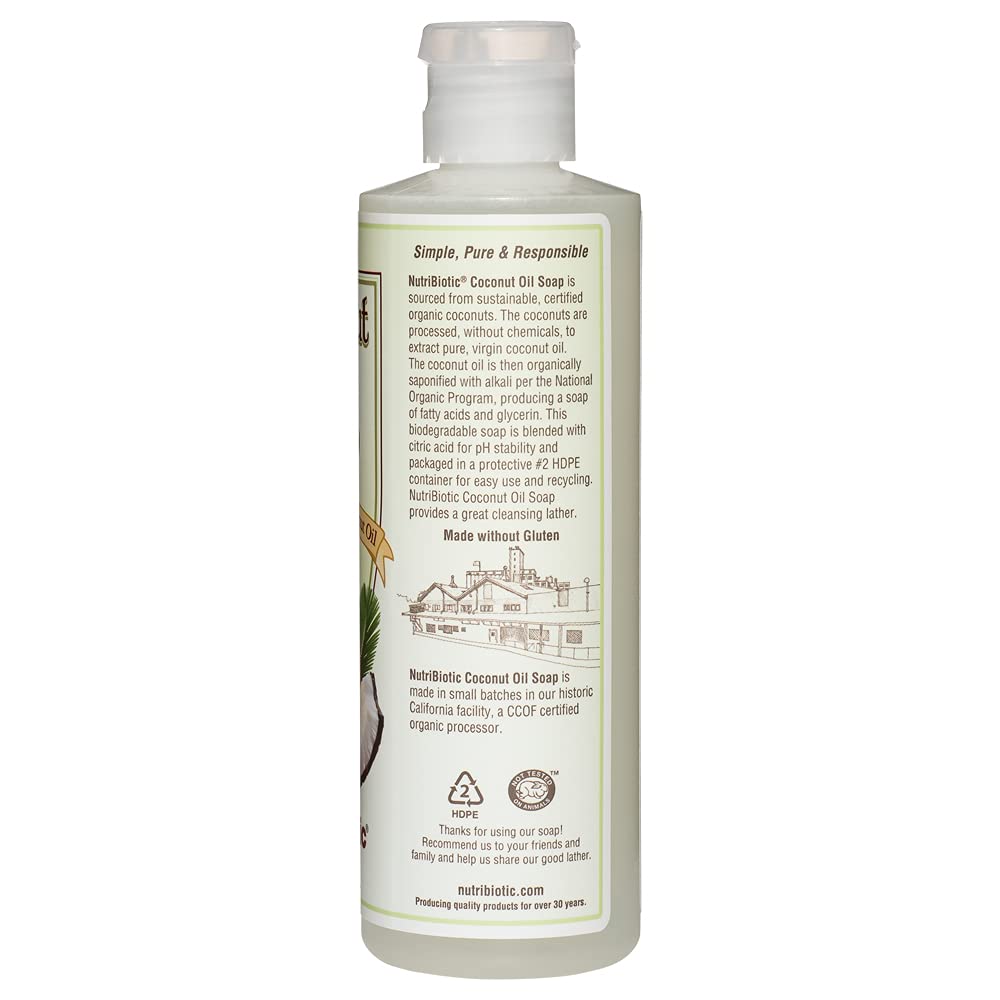 NutriBiotic coconut oil soap vegan fragrance-free formula suitable for sensitive skin