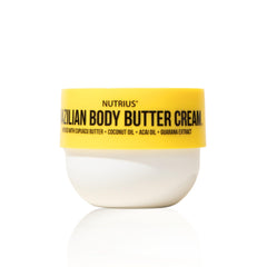 Nutrius Brazilian Body Butter Cream packaging for premium skincare routine