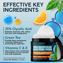 NUVADERMIS green-tea infusion pads pack highlighting calming hydration after cleansing.