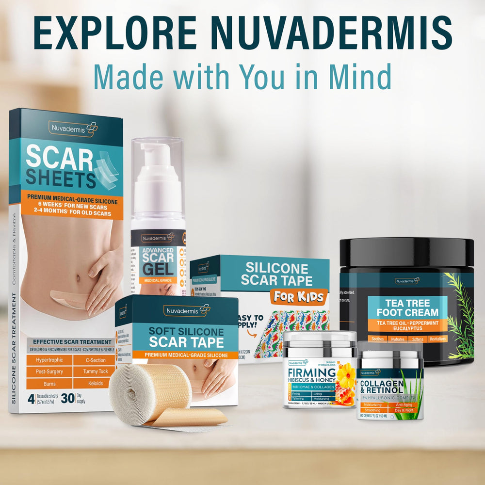 NUVADERMIS two-style patch set focuses on forehead and eye/smile areas.