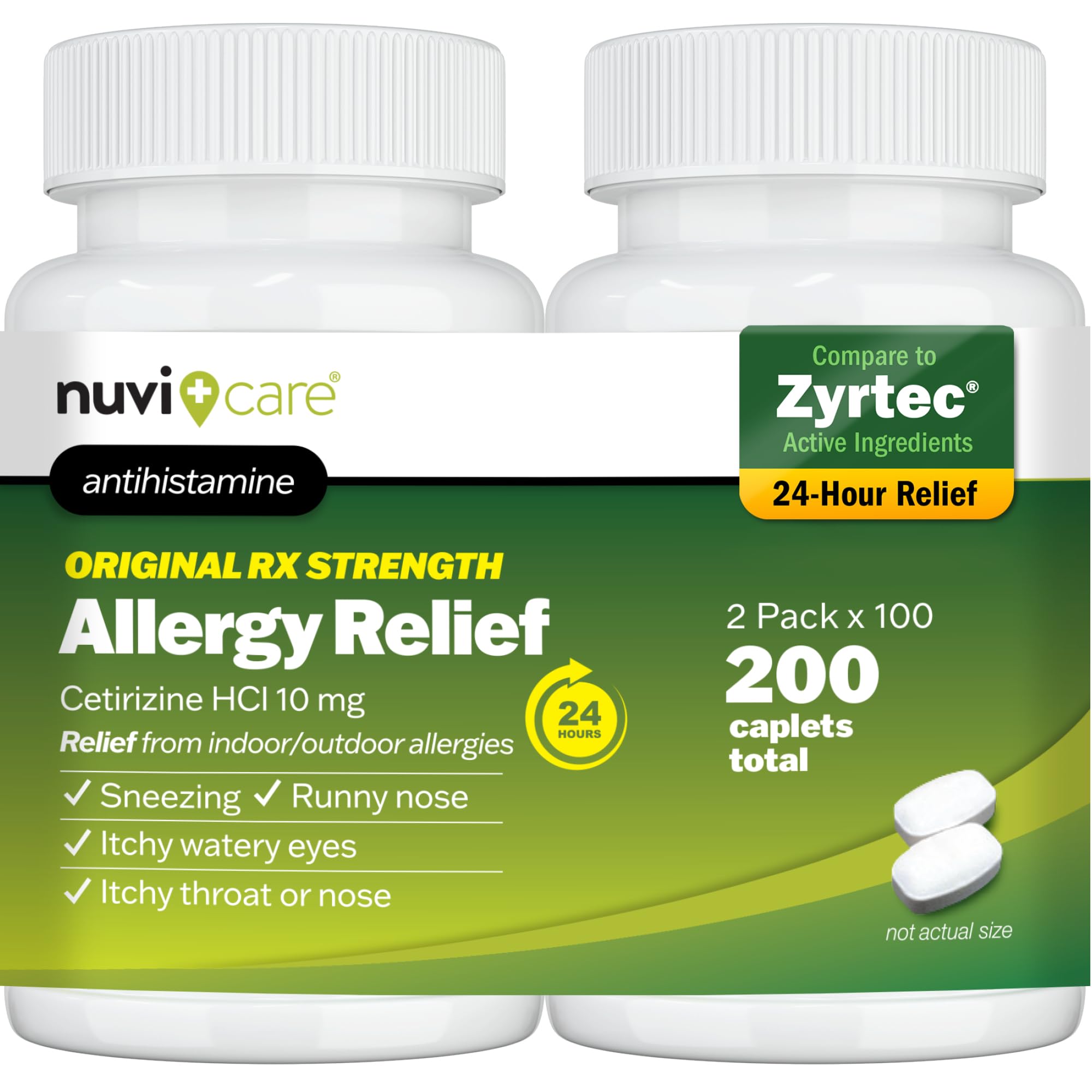 NUVICARE allergy 24-hour relief tablet front view for all-day comfort