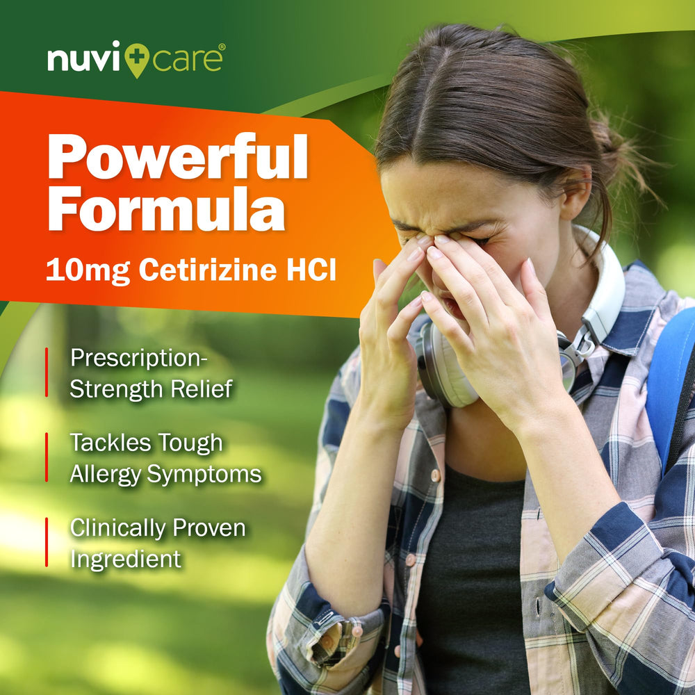 NUVICARE tablet pour close-up showing easy-to-swallow size