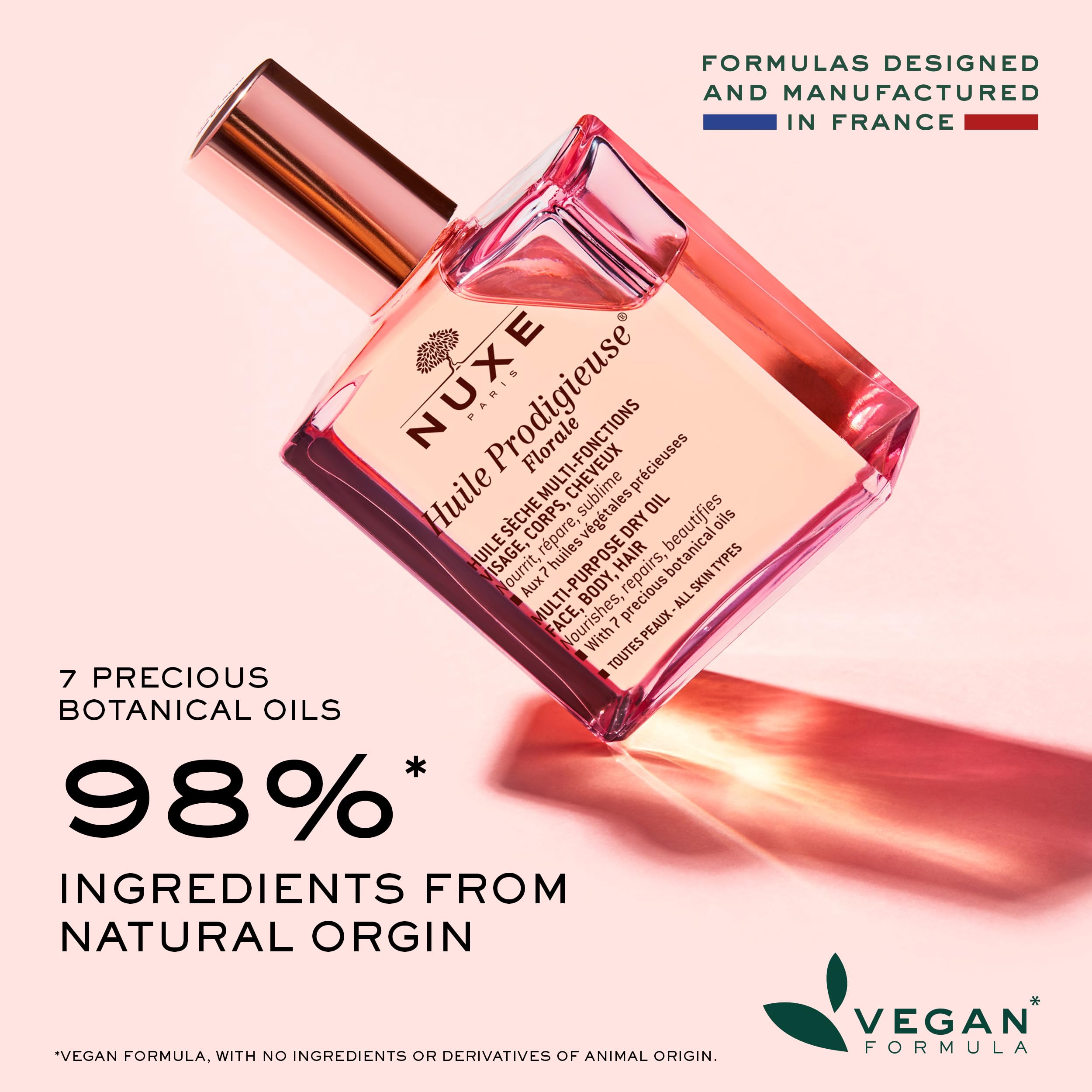 Nuxe Huile Prodigieuse Floral on the face provides lightweight hydration.
