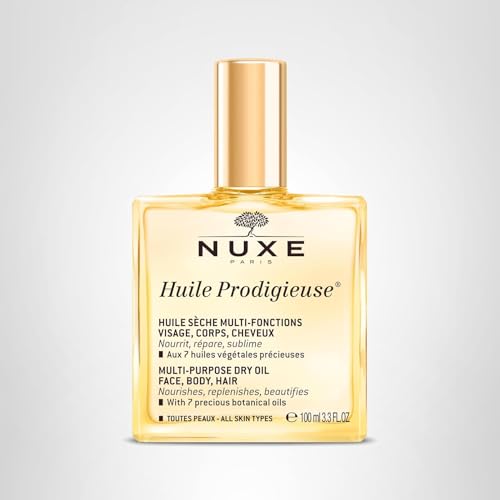 Nuxe Huile Prodigieuse France-made formula supports premium skincare.