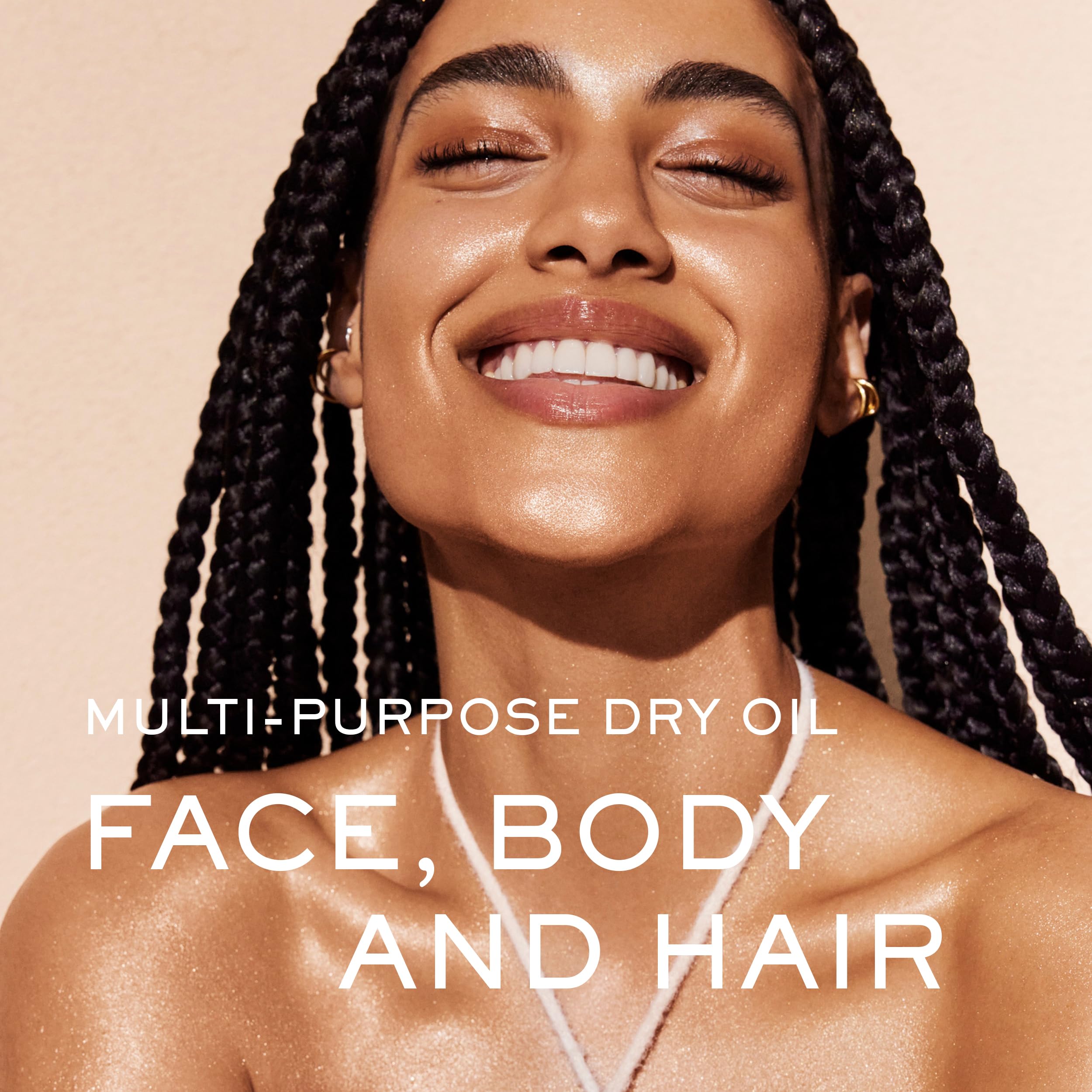 Nuxe Huile Prodigieuse Shimmer pearlescent particles create a radiant highlight.