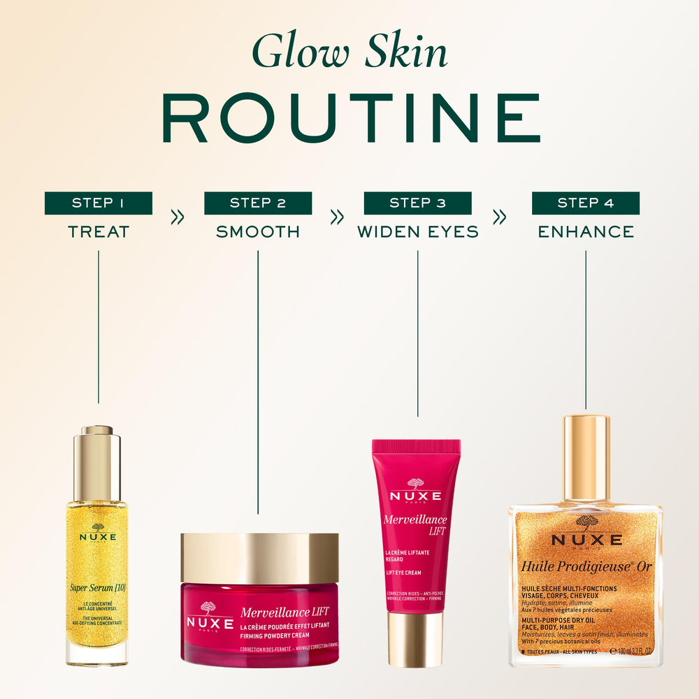 Nuxe Huile Prodigieuse Shimmer leaves skin silky and nourished.