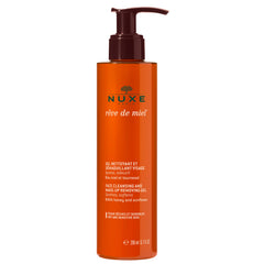 NUXE Rêve de Miel face cleanser jar close-up showing creamy texture for sensitive skin cleansing.