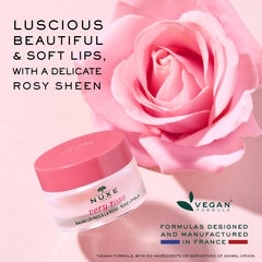 NUXE Very Rose formula with shea butter softens and nourishes lips