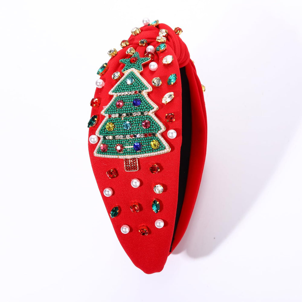 NVENF embellished headband with crystals for a chic Christmas look
