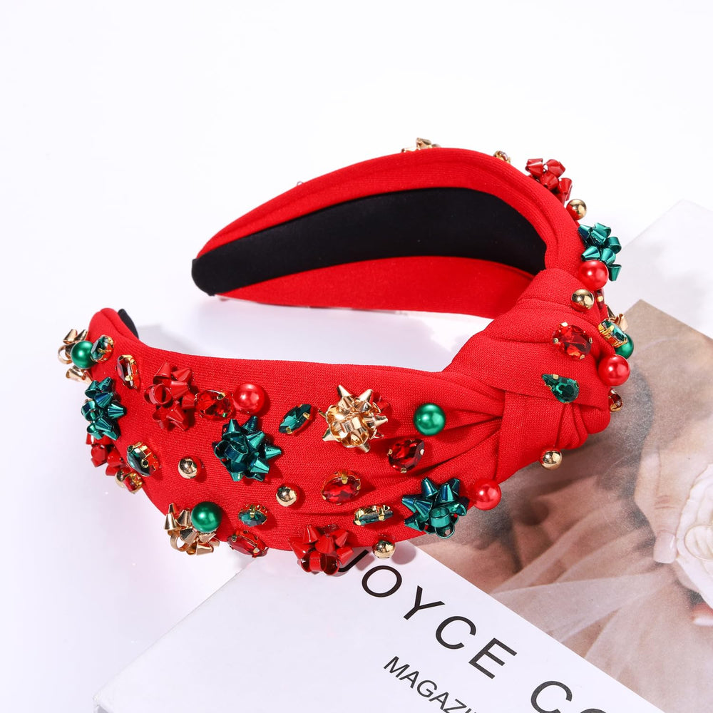 NVENF Crystal and pearl embellishments elevate gift-ready accessory.