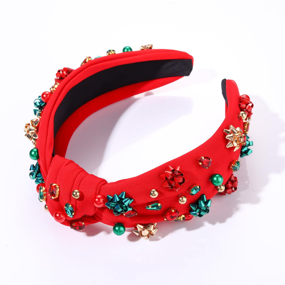 NVENF headband worn with party dress for an elegant look.