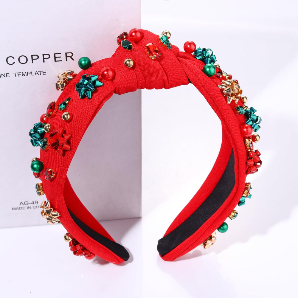 NVENF Headband wide top knot showcases festive styling possibilities.