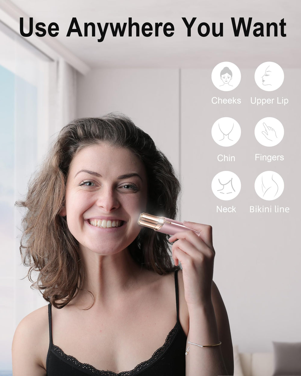 nvxigac face razor lipstick-sized pink for portable smooth skin removal
