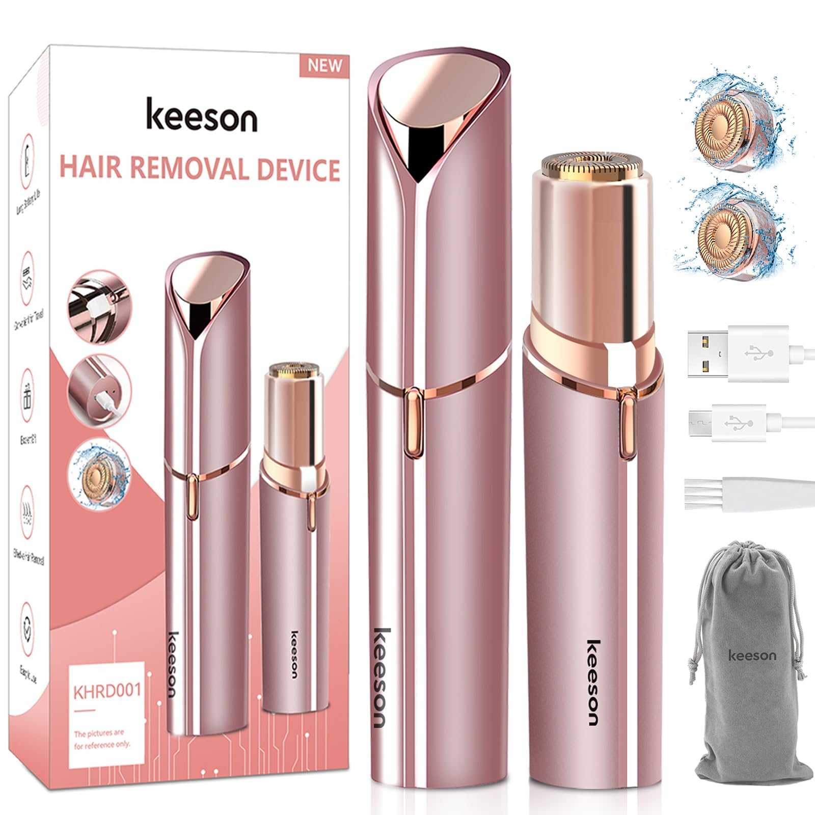 nvxigac facial hair remover 360° floating head for precise gentle grooming