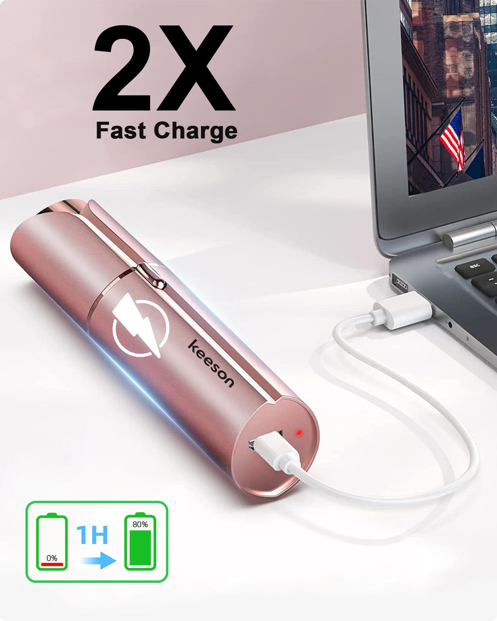 nvxigac LED light helps locate fine peach fuzz for accurate shaving