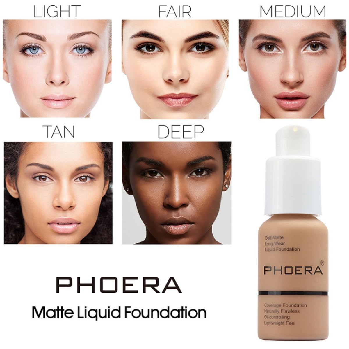 nvyue Phoera Foundation 103 Warm Peach swatch for even skin tone