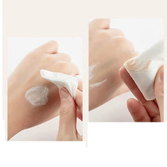 nvyue TLM foundation applying with an illuminating silky finish on skin