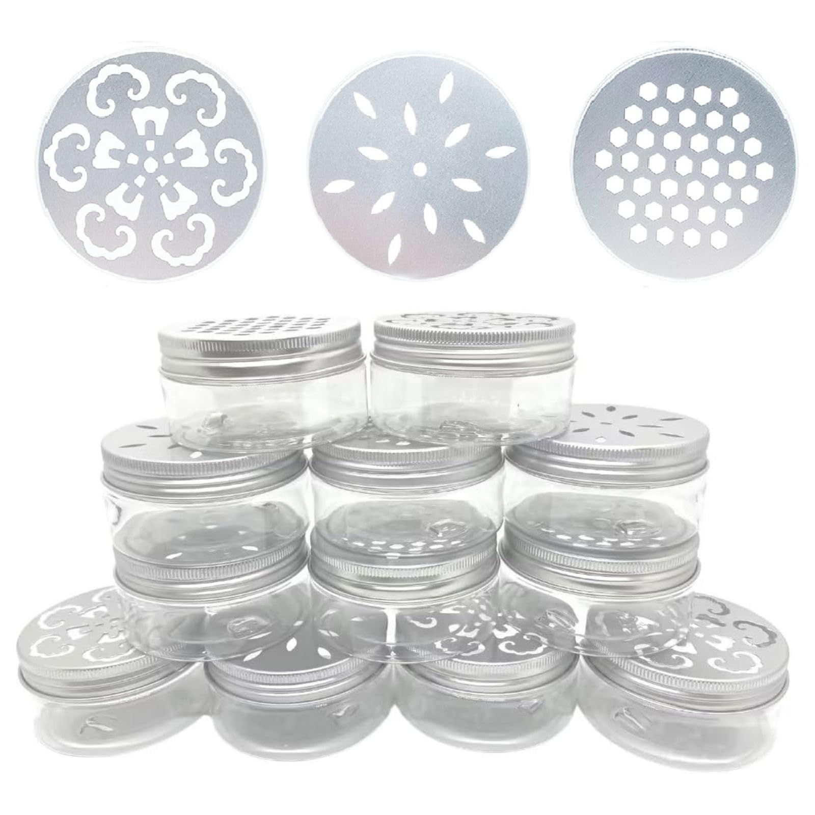 Nwsrayu 12-pack air freshener containers front view for on-the-go scent storage.