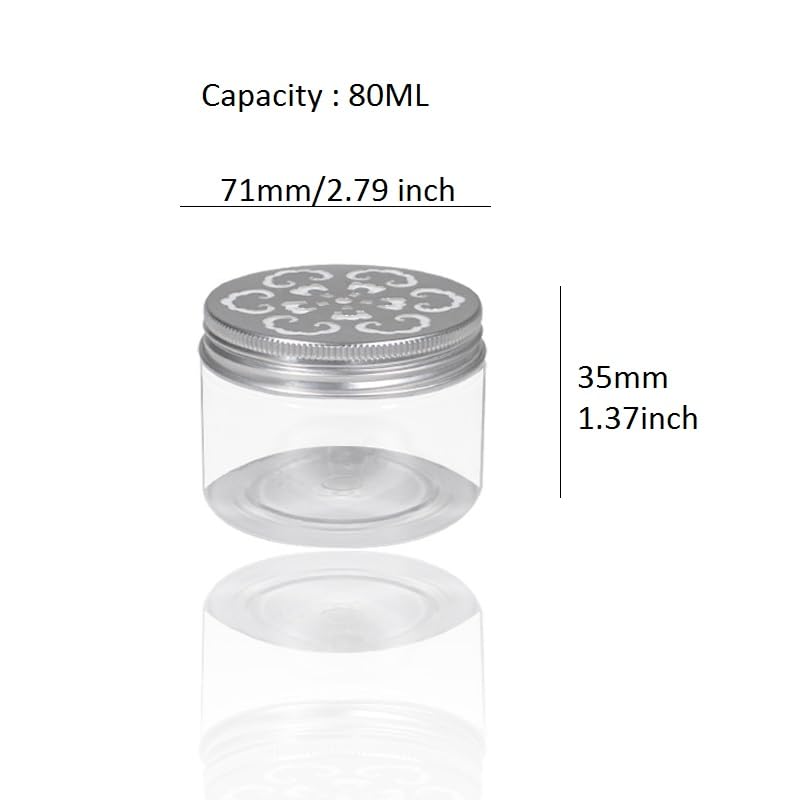 Nwsrayu clear PET body jar view for quick content identification.