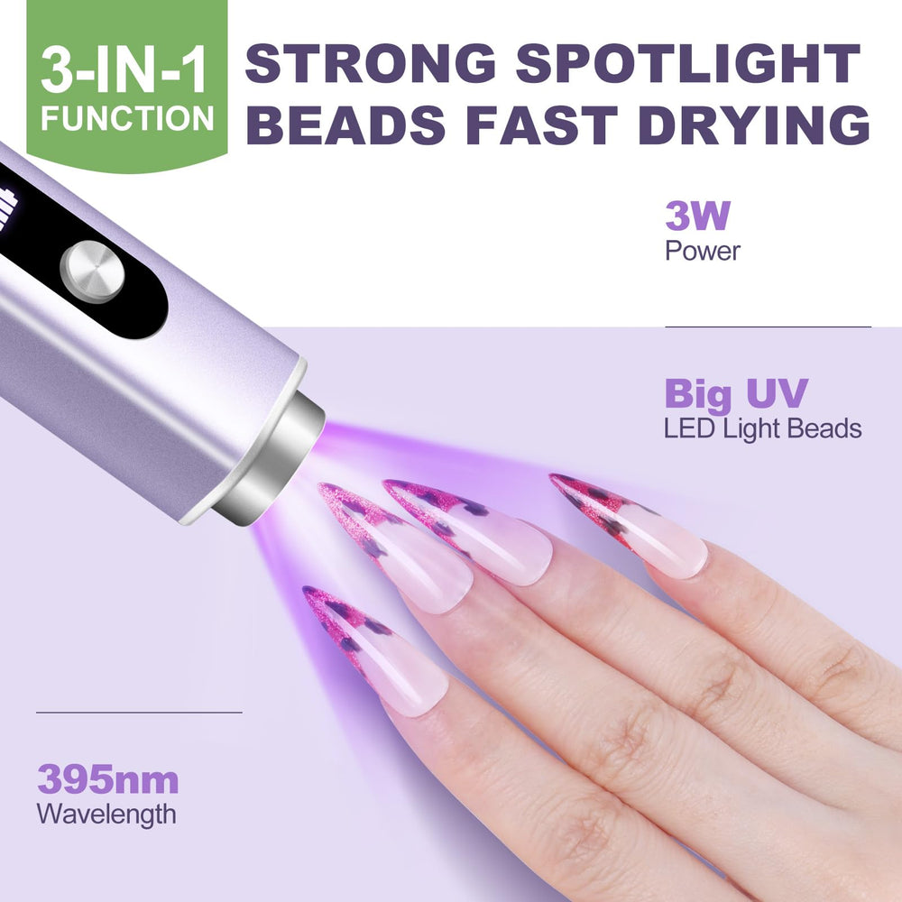 NXJ INFILILA 3-in-1 nail lamp supports curing, stamping, and color art.