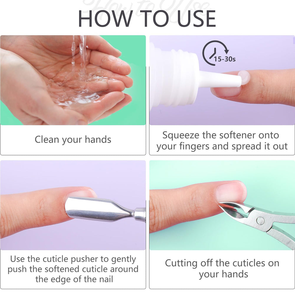 NXJ INFILILA cuticle remover creamy texture showing quick dissolving action.