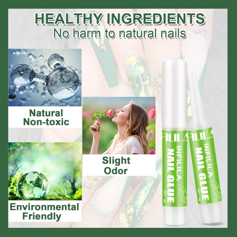 NXJ INFILILA nail glue is easy to apply and remove for user-friendly manicures