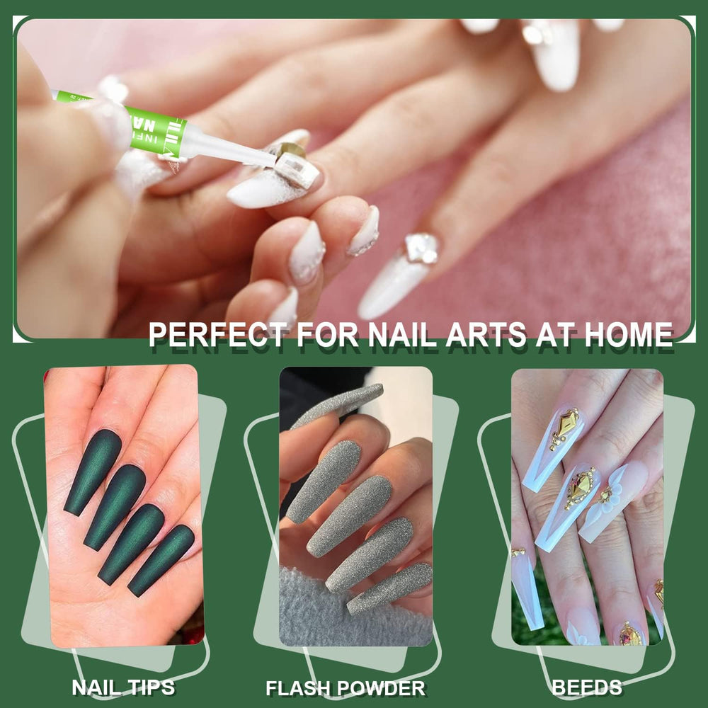 NXJ INFILILA nail glue made with natural resin, slight odor