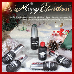 NXJ INFILILA Red bottle provides classic holiday shade with smooth coverage for elegant nails.