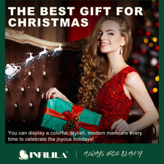 NXJ INFILILA Sparkle Red bottle delivers bold holiday nails with vibrant pigment and glossy finish.