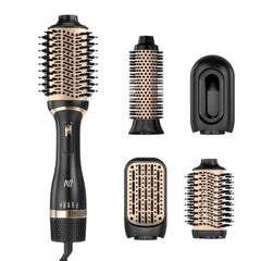 Nycoba hair dryer brush set in action showing quick dry and voluminous lift