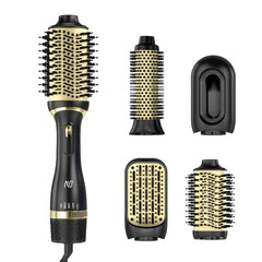 Nycoba hair dryer brush set front view shows salon-ready finish potential