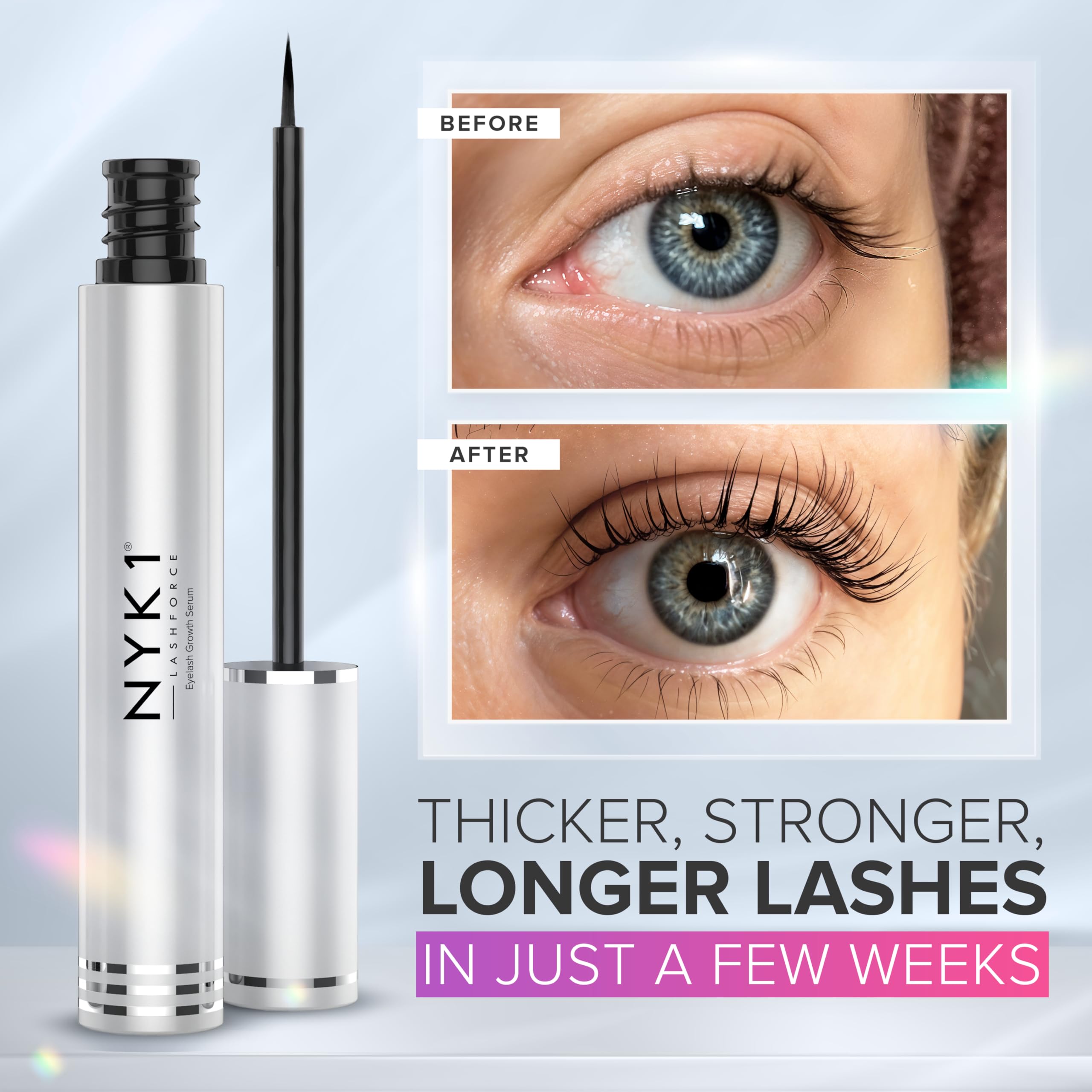 NYK1 LashForce applicator tip enables precise root application.
