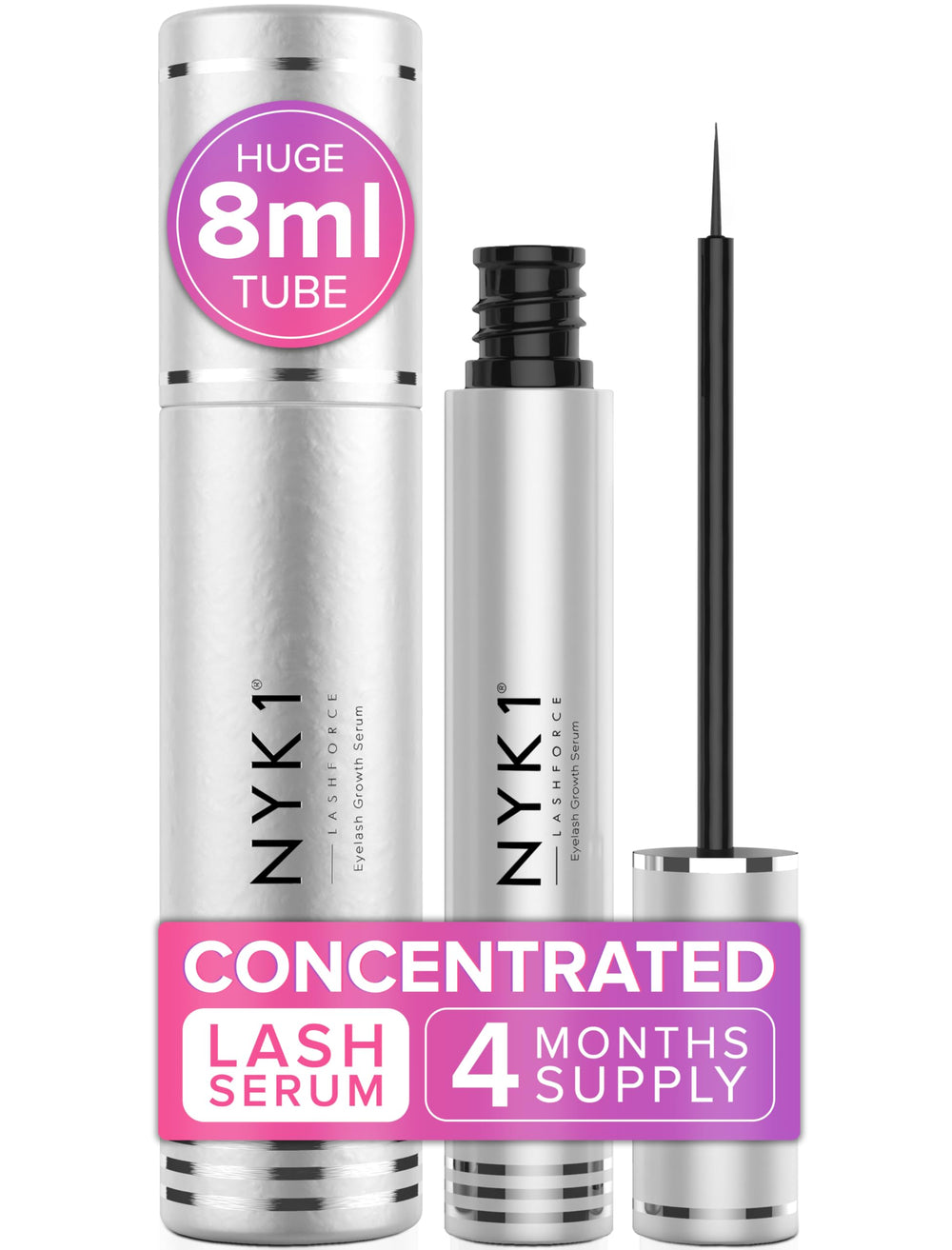 NYK1 LashForce bottle ready for daily lash growth routine.