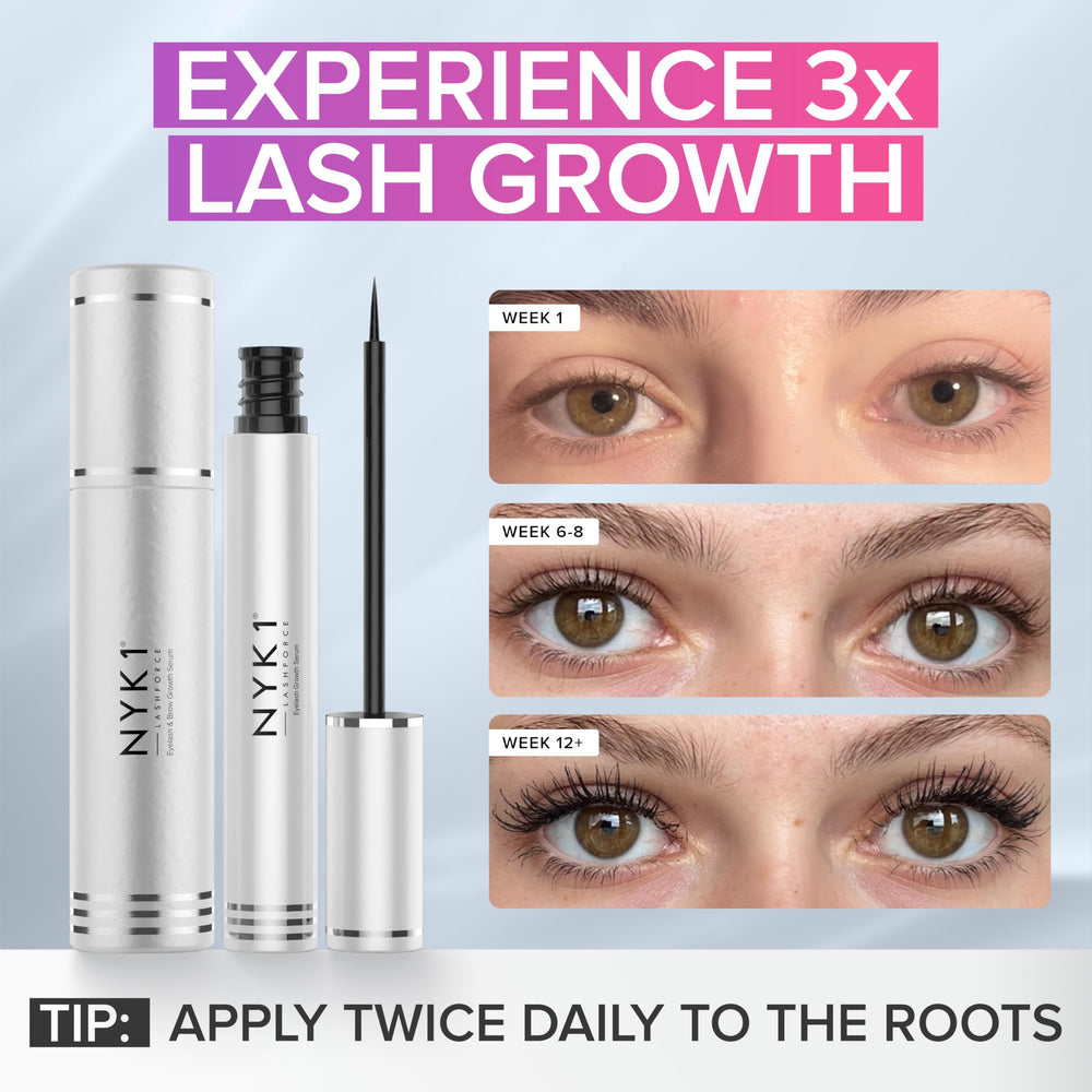 NYK1 lash growth lashes before image showing potential length.