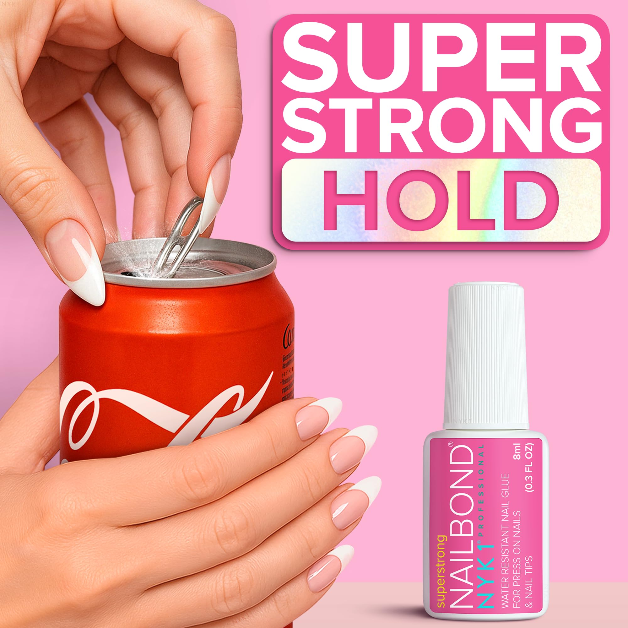NYK1 NailBond 8ml bottle—long-lasting nail glue for nails.