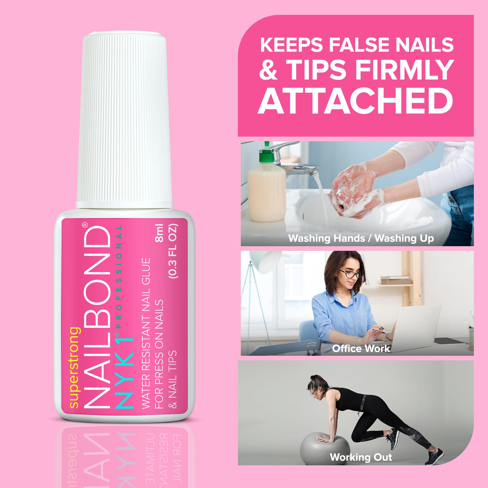 NYK1 NailBond mess-free application—clean nails and easy use.