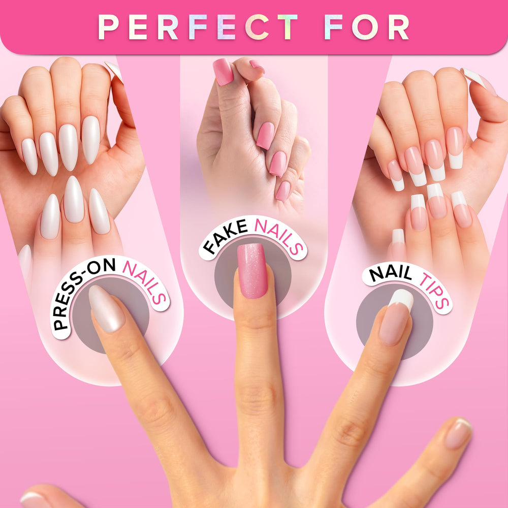 NYK1 NailBond water-resistant glue—durable wear on nails.