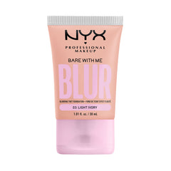 NYX Bare With Me Blur Tint Light Ivory bottle shows a smooth, blurred complexion