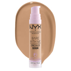 NYX Bare With Me Concealer Serum applied with one pump for a natural skin-like finish