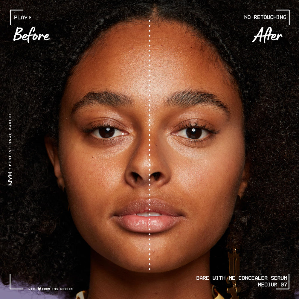 NYX Bare With Me Concealer Serum on face and body for even skin tone