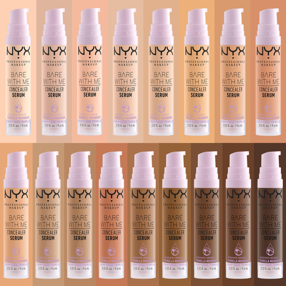 NYX Bare With Me Concealer Serum 13 shade range matches diverse skin tones