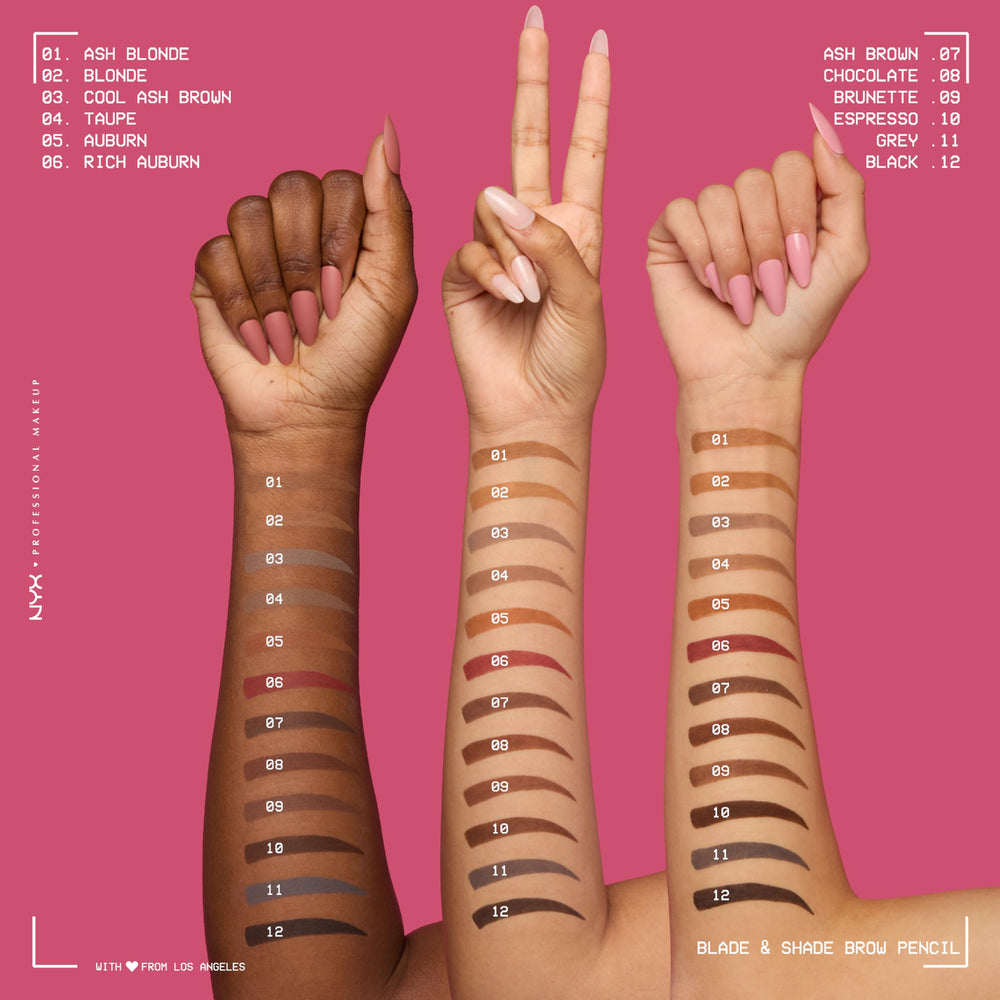 NYX Blade & Shade offers 12 shade range for brunettes and beyond.